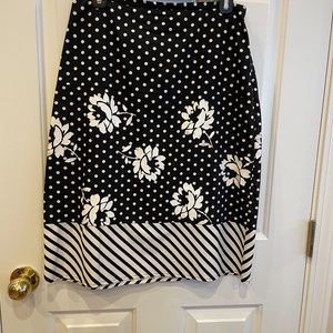 Marcasiano MaryJane Skirt Black & White Size 8